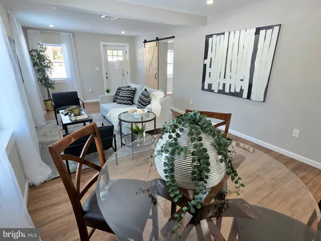 a view of a livingroom and dining room
