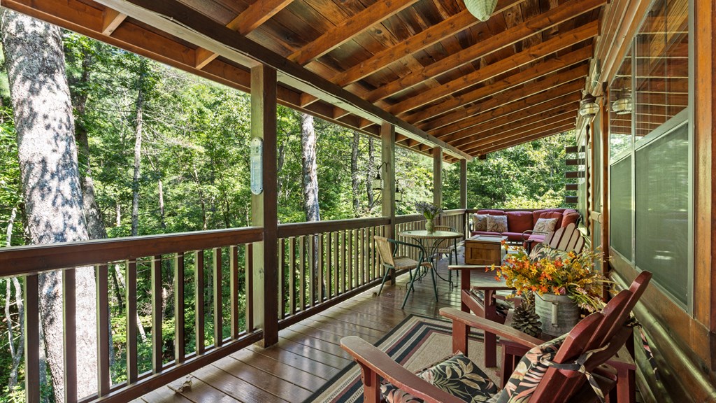 9 North Candice Court Blue Ridge, GA 30513 - Photo 14 of 34 a view of a balcony with chairs