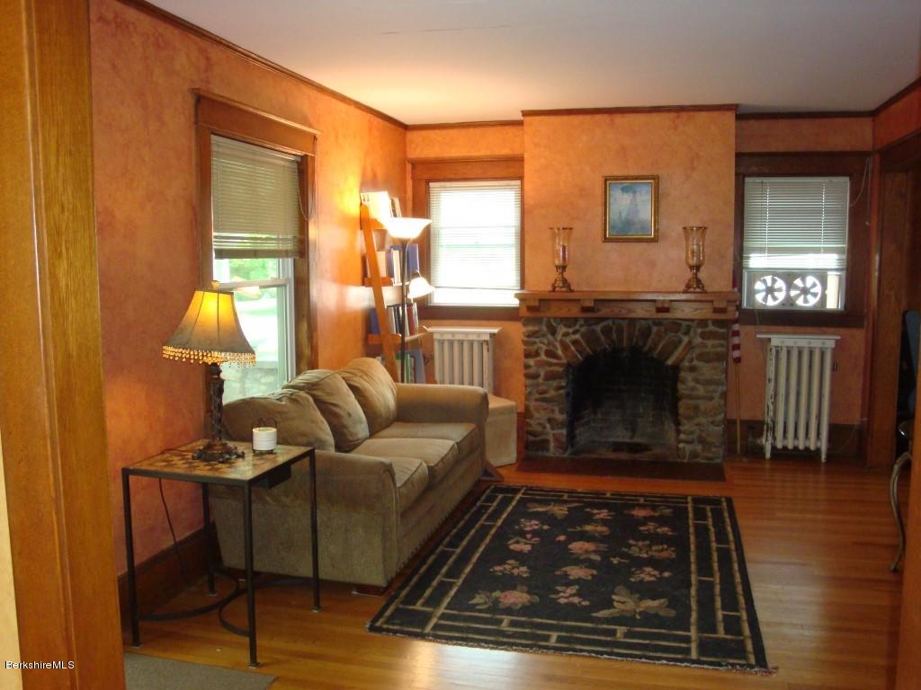 46 Harding Street Pittsfield, MA 01201 - Photo 7 of 21 Living room with fireplace