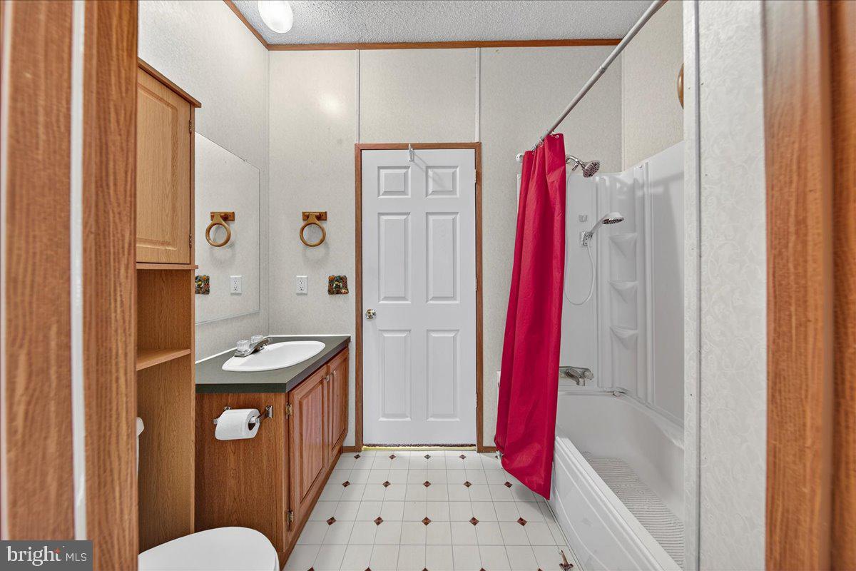 220 Chalklevel Road Louisa, VA 23093 - Photo 49 of 63 a bathroom with a sink a mirror a toilet and shower
