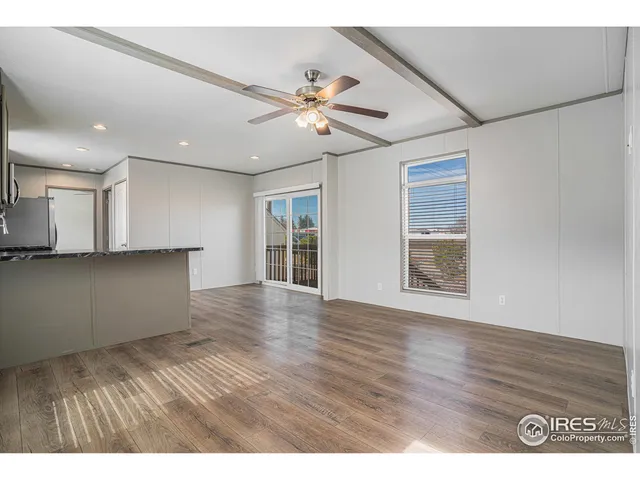 a view interior of a house wooden floor and windows