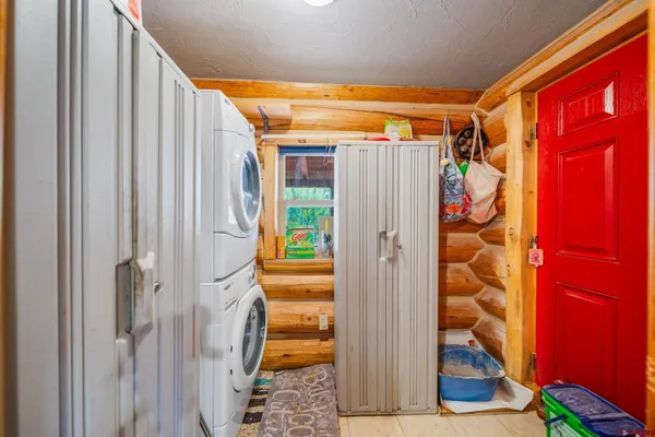 a view of storage and utility room