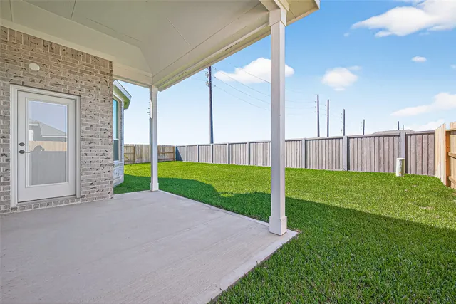 a view of a garden with a slide