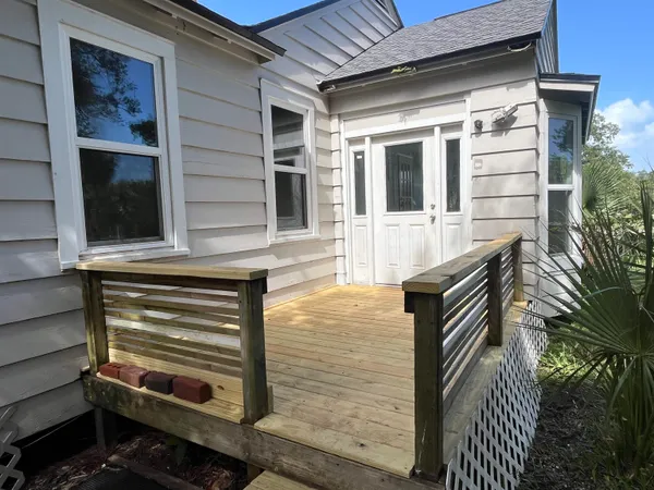 a view of outdoor space and deck