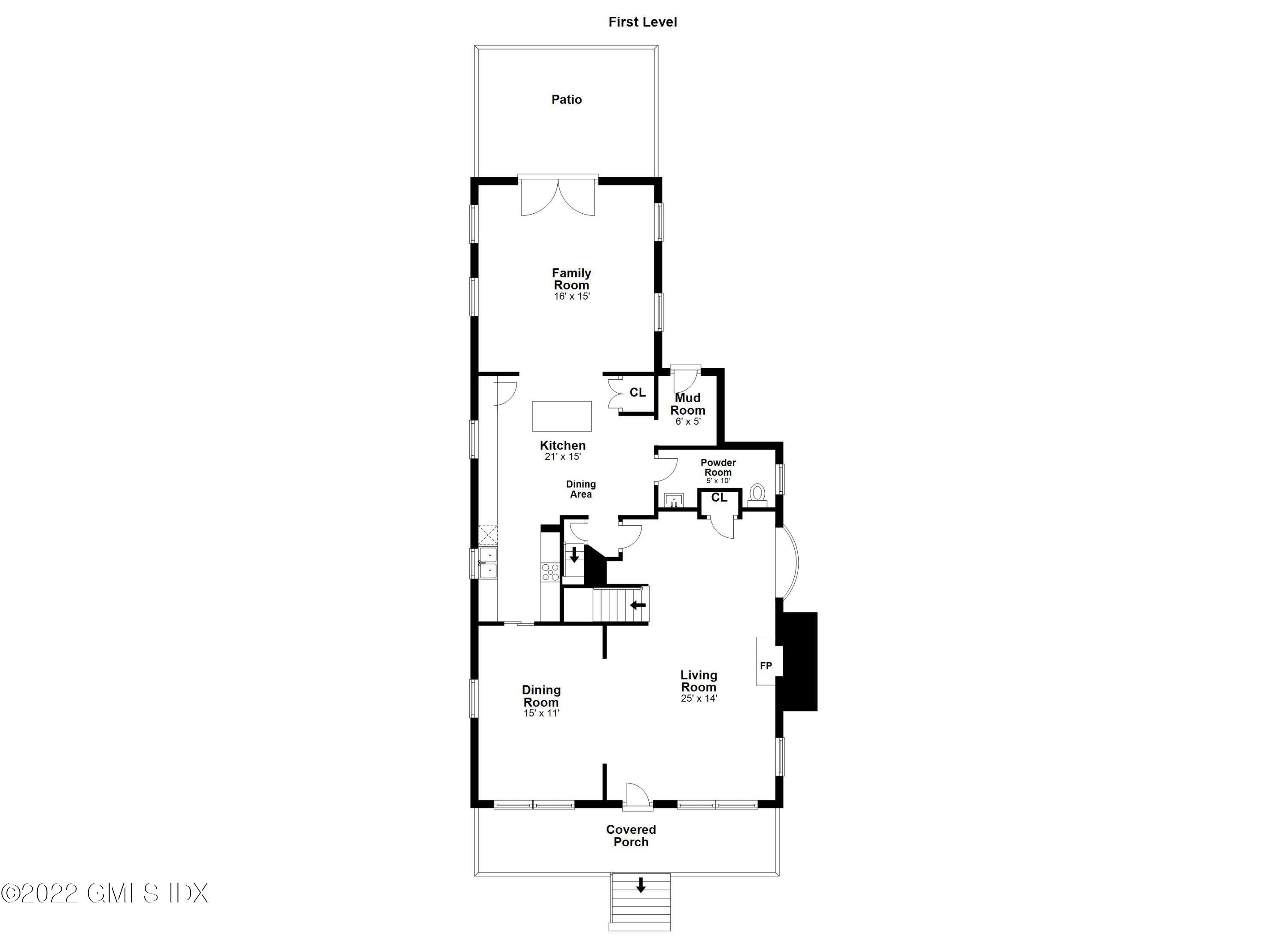 31 Byram Shore Road Greenwich, CT 06830 - Photo 26 of 29 First Level Floor Plan
