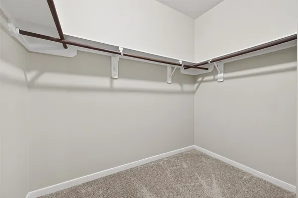 a view of small space with racks on the wall