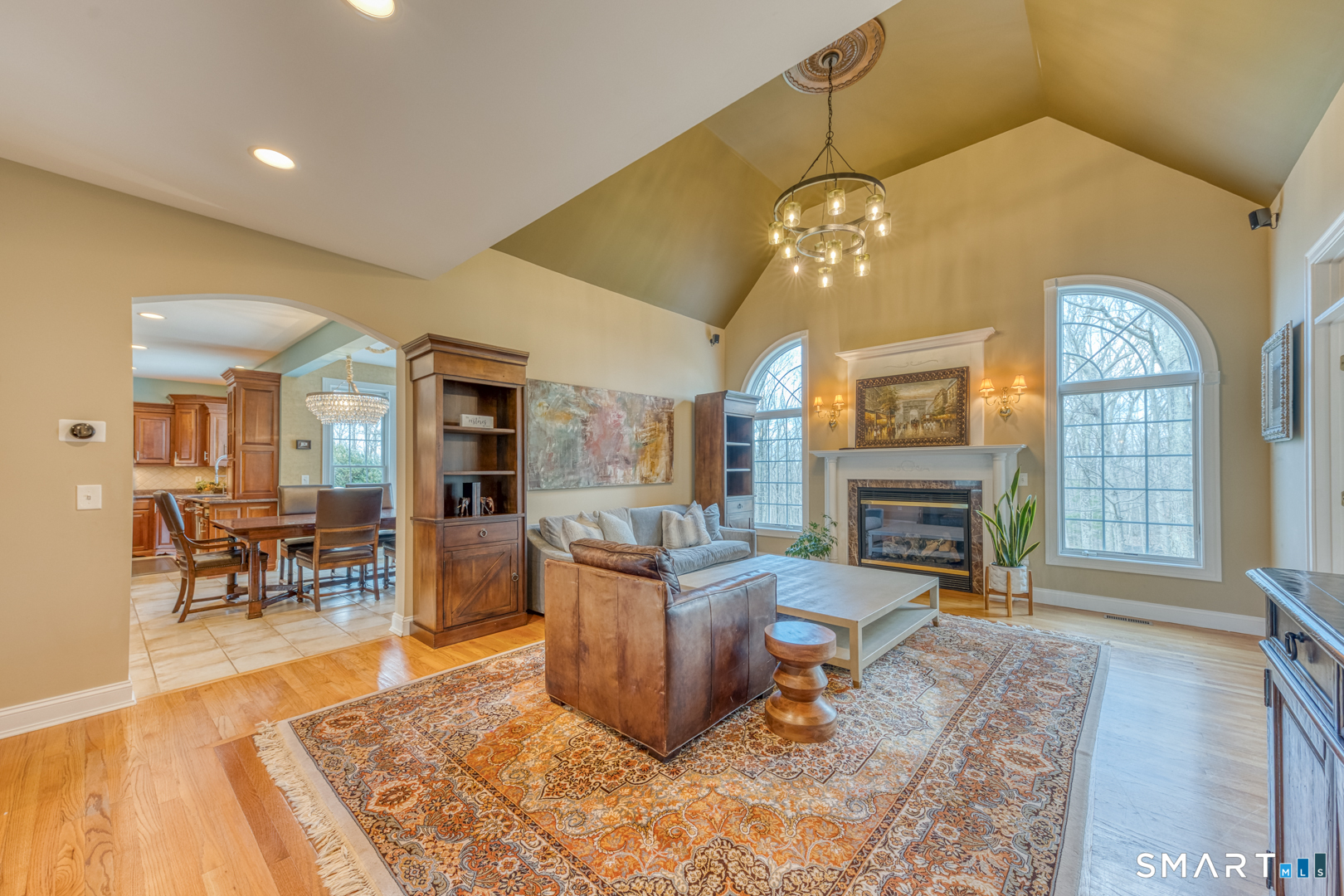 133 Feldspar Ridge Glastonbury, CT 06033 - Photo 29 of 56 a living room with furniture and a fireplace