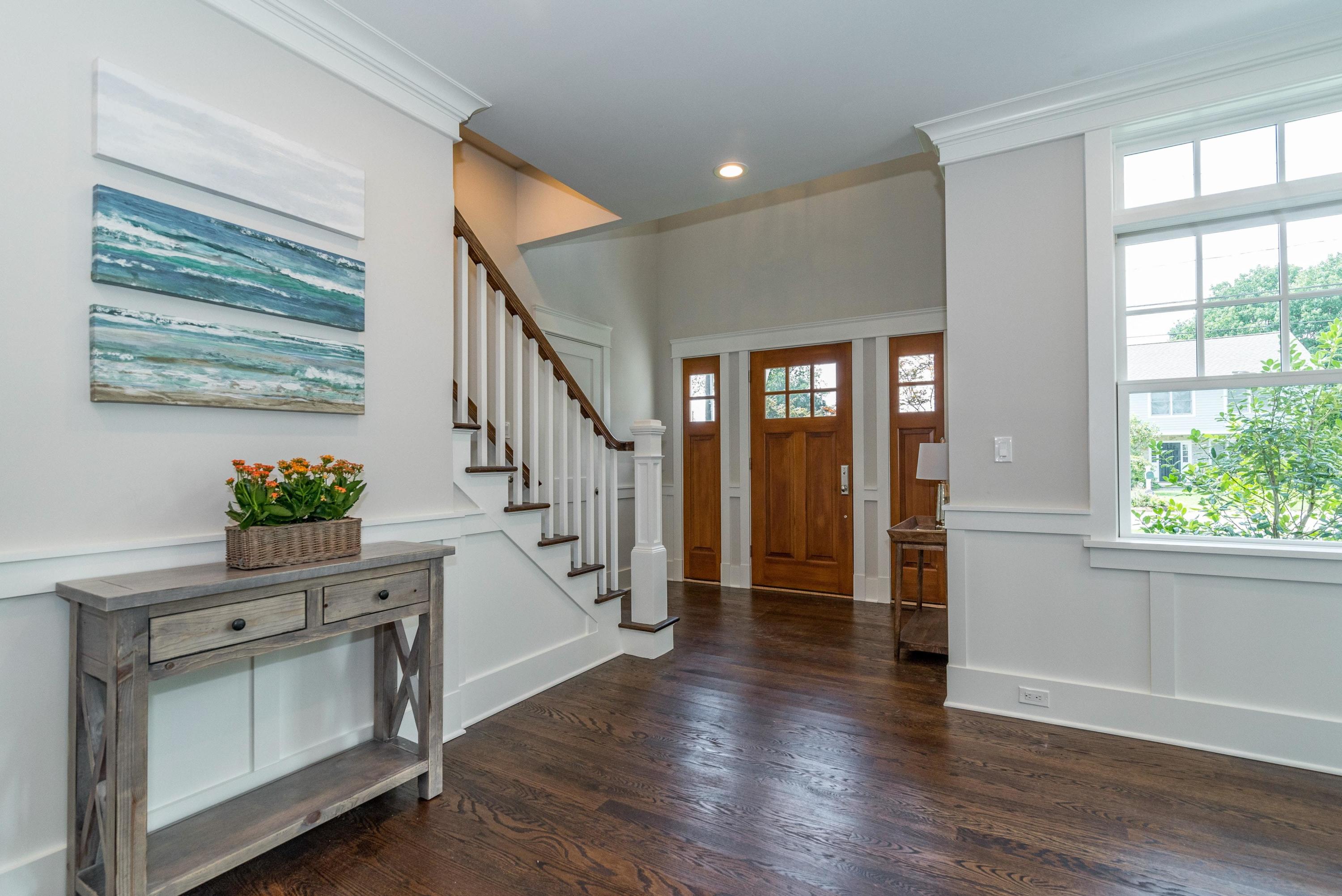 37 Ridgeley Street Darien, CT 06820 - Photo 2 of 24 a view of entryway with wooden floor and front door