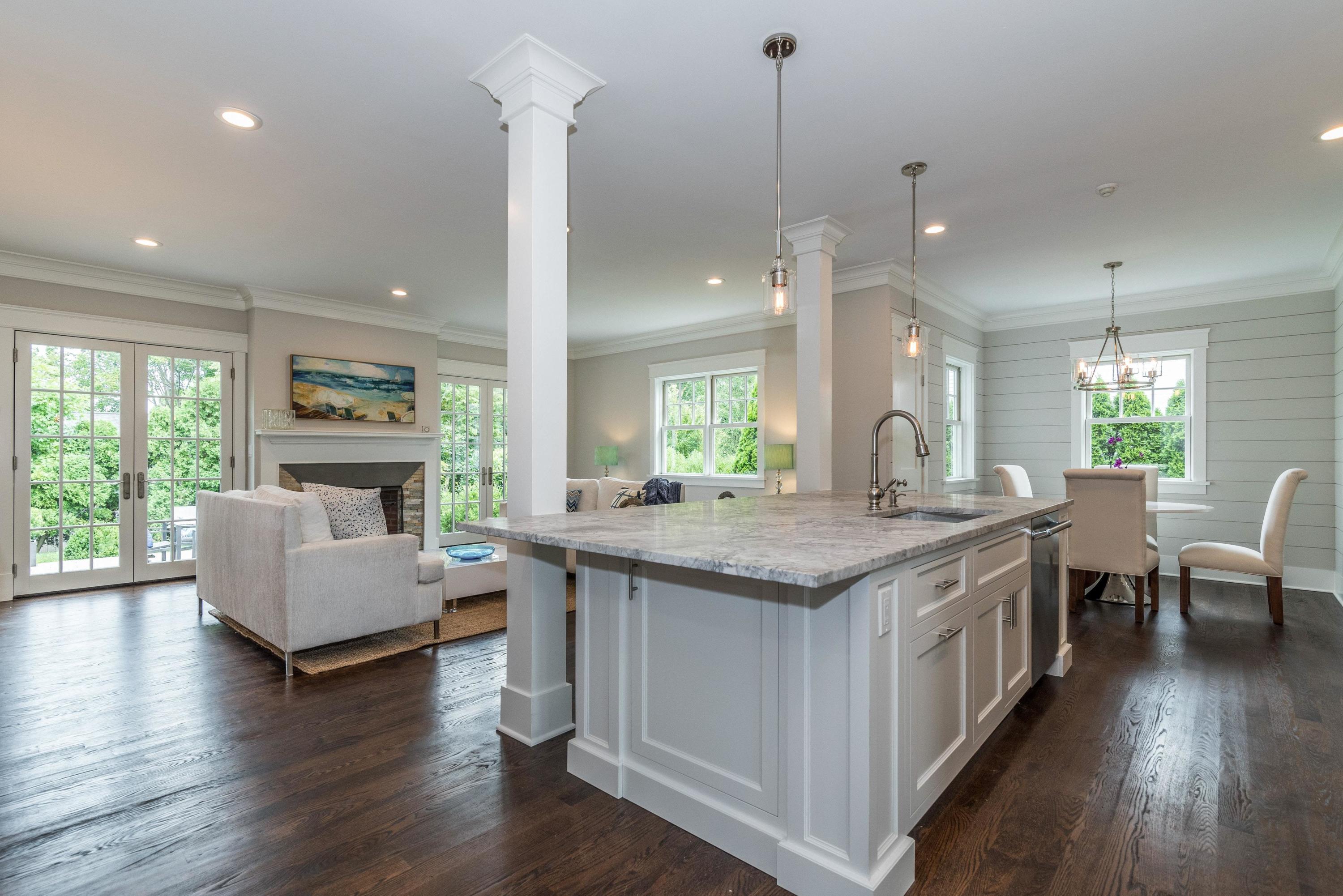37 Ridgeley Street Darien, CT 06820 - Photo 3 of 24 a kitchen with granite countertop a stove and a wooden floors