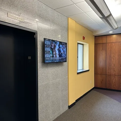 a view of a hallway with a hallway