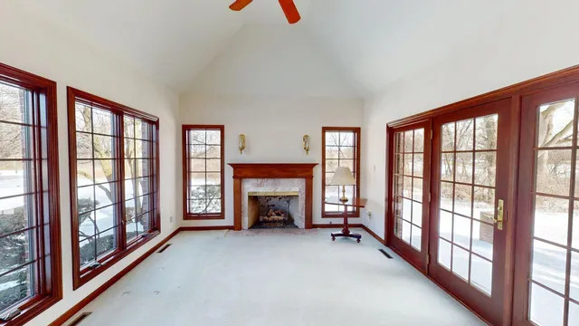 a bathroom with a sink and mirror