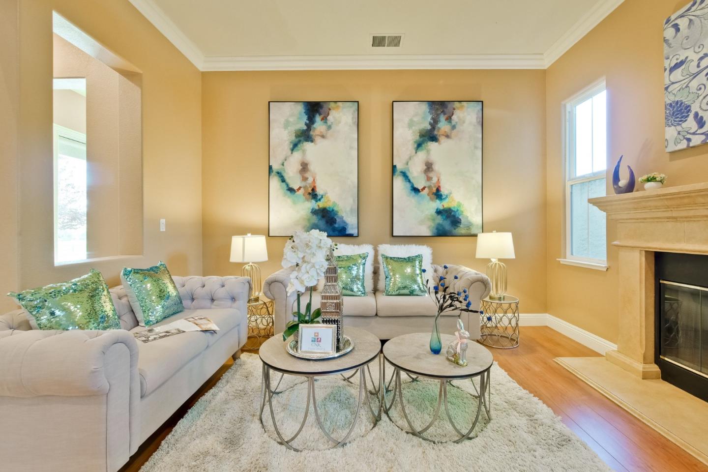 801 Pipers Brook Court San Ramon, CA 94582 - Photo 16 of 78 a living room with furniture and a fireplace