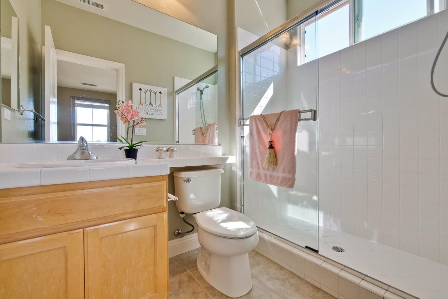 801 Pipers Brook Court San Ramon, CA 94582 - Photo 66 of 78 a bathroom with a sink a toilet and shower