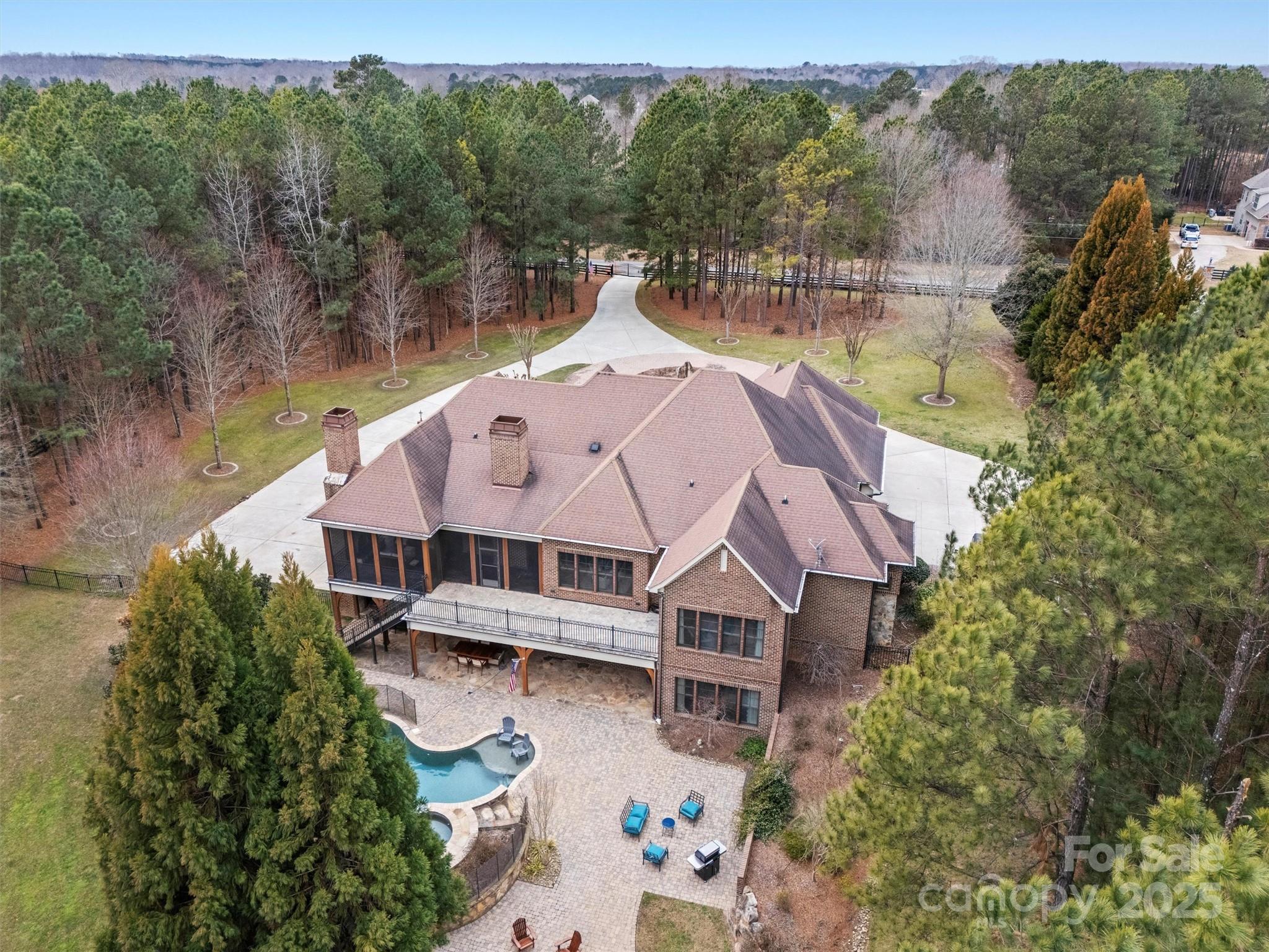 1024 State Rd S-46-181 York, SC 29745 - Photo 40 of 45 an aerial view of house with yard and lake view
