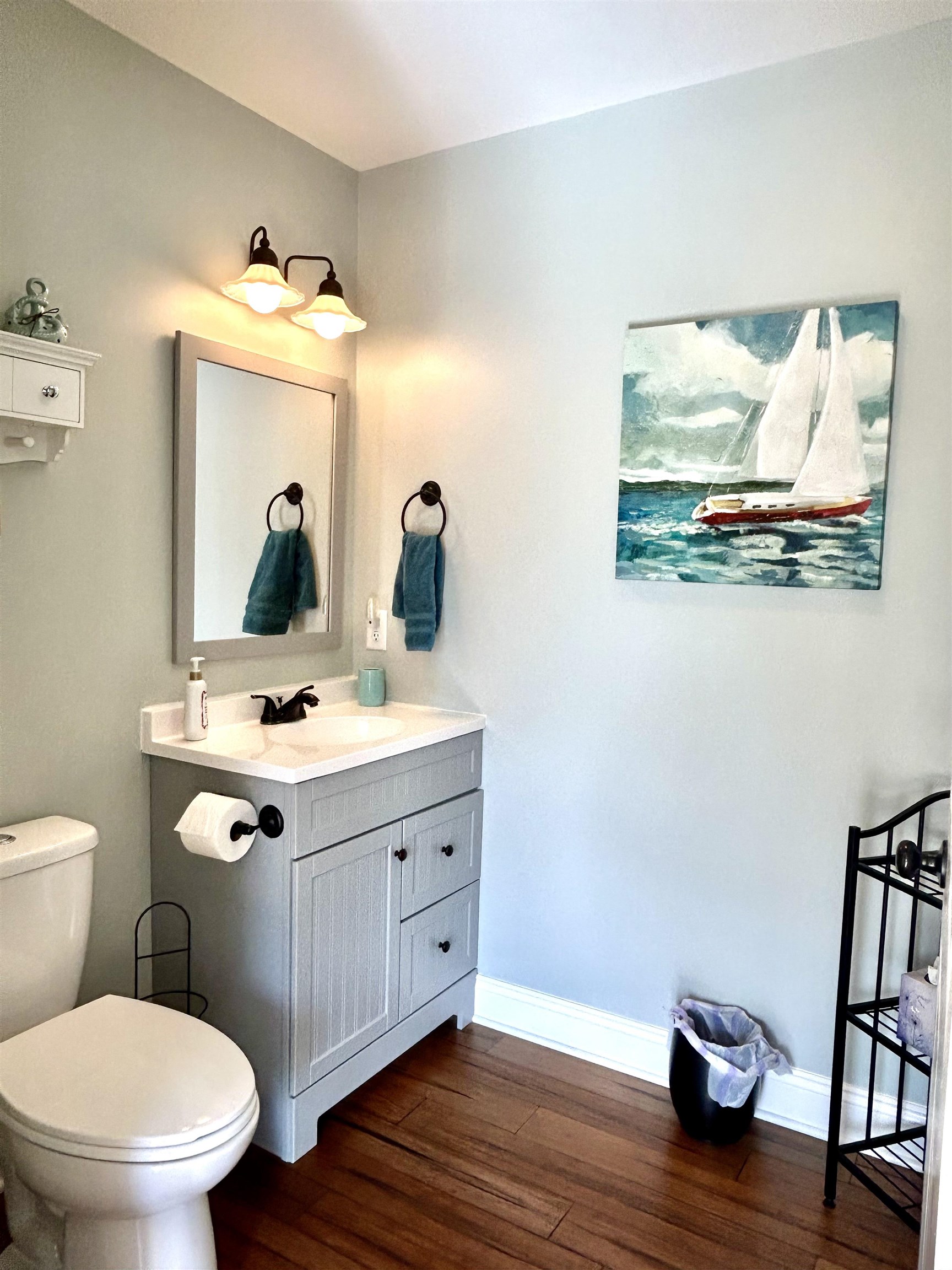 7 Rolla Mill Road Verona, VA 24482 - Photo 22 of 59 a bathroom with a sink mirror and toilet