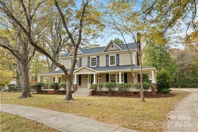 a view of a house with a porch