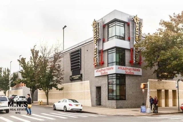 a front view of a building with a entrance