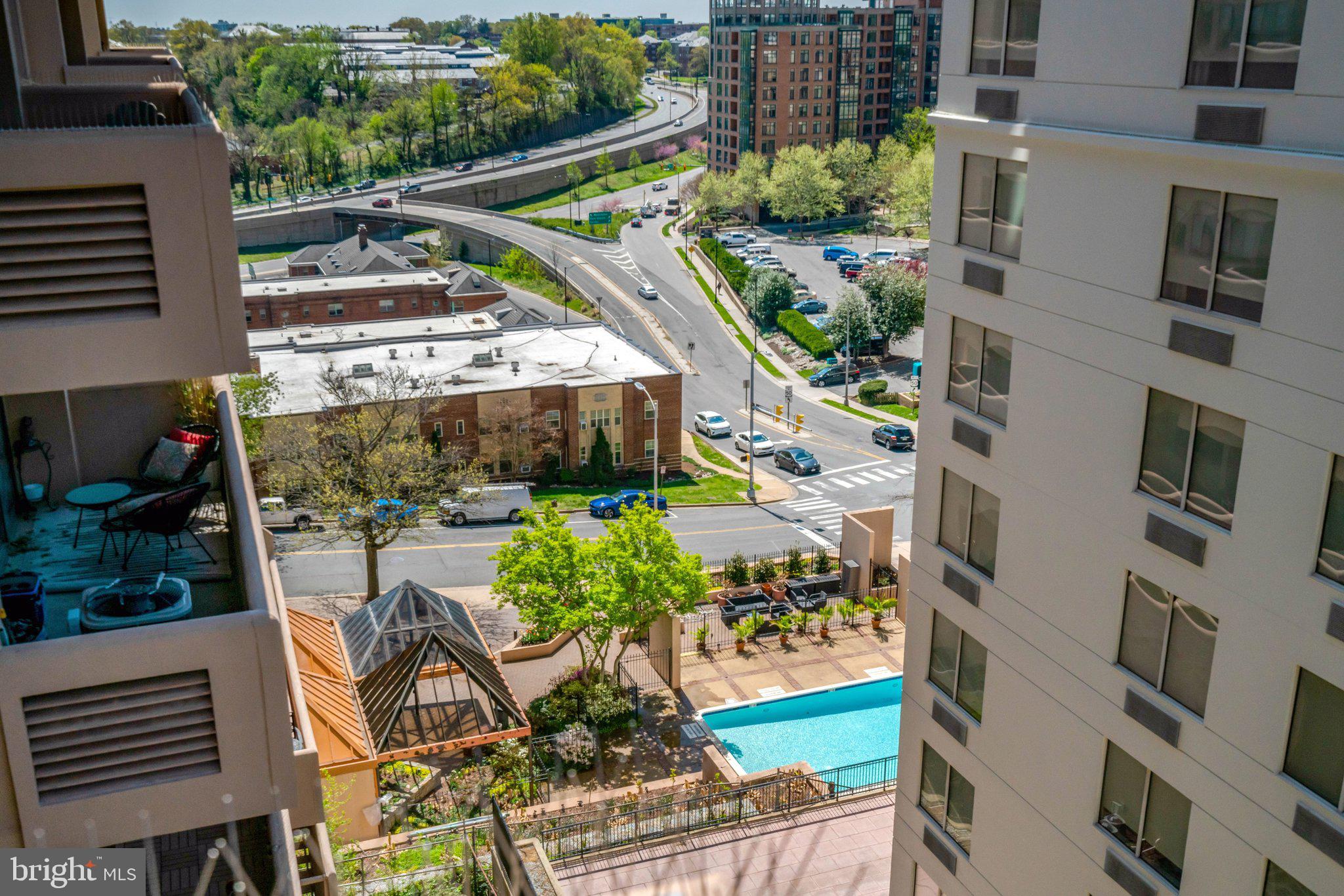 1301 North Courthouse Road, Unit 1007 Arlington, VA 22201 - Photo 18 of 37 View to pool and lounge