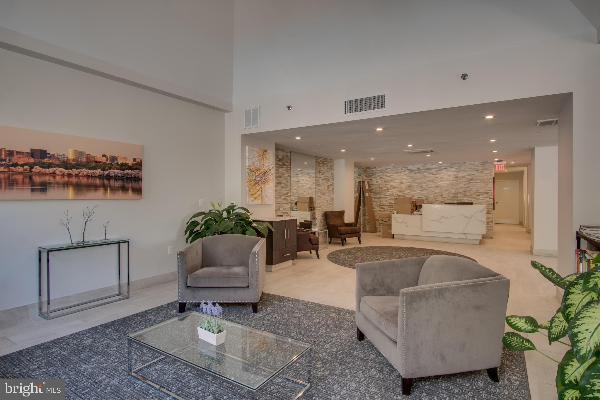 1301 North Courthouse Road, Unit 1007 Arlington, VA 22201 - Photo 34 of 41 a living room with furniture and a potted plant