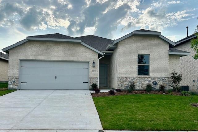 a house view with a garden space