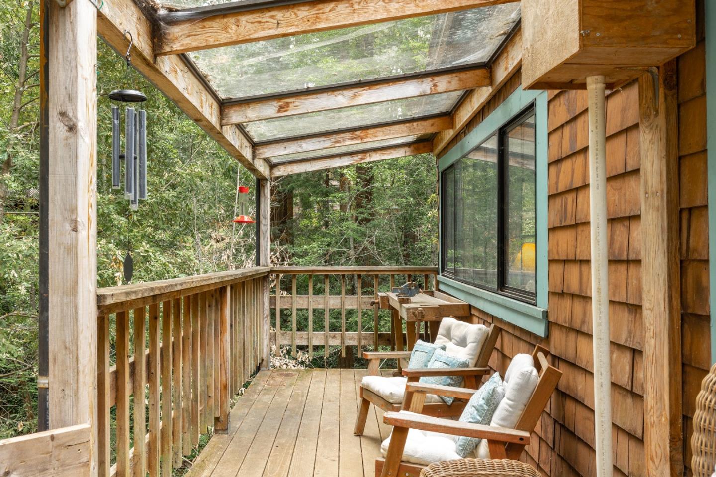 155 Brier Drive Boulder Creek, CA 95006 - Photo 5 of 42 a view of balcony with couch
