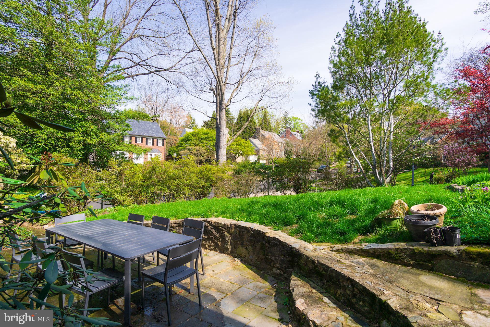 3619 Fordham Road Northwest Washington, DC 20016 - Photo 26 of 28 Side Patio and Lawn off Kitchen