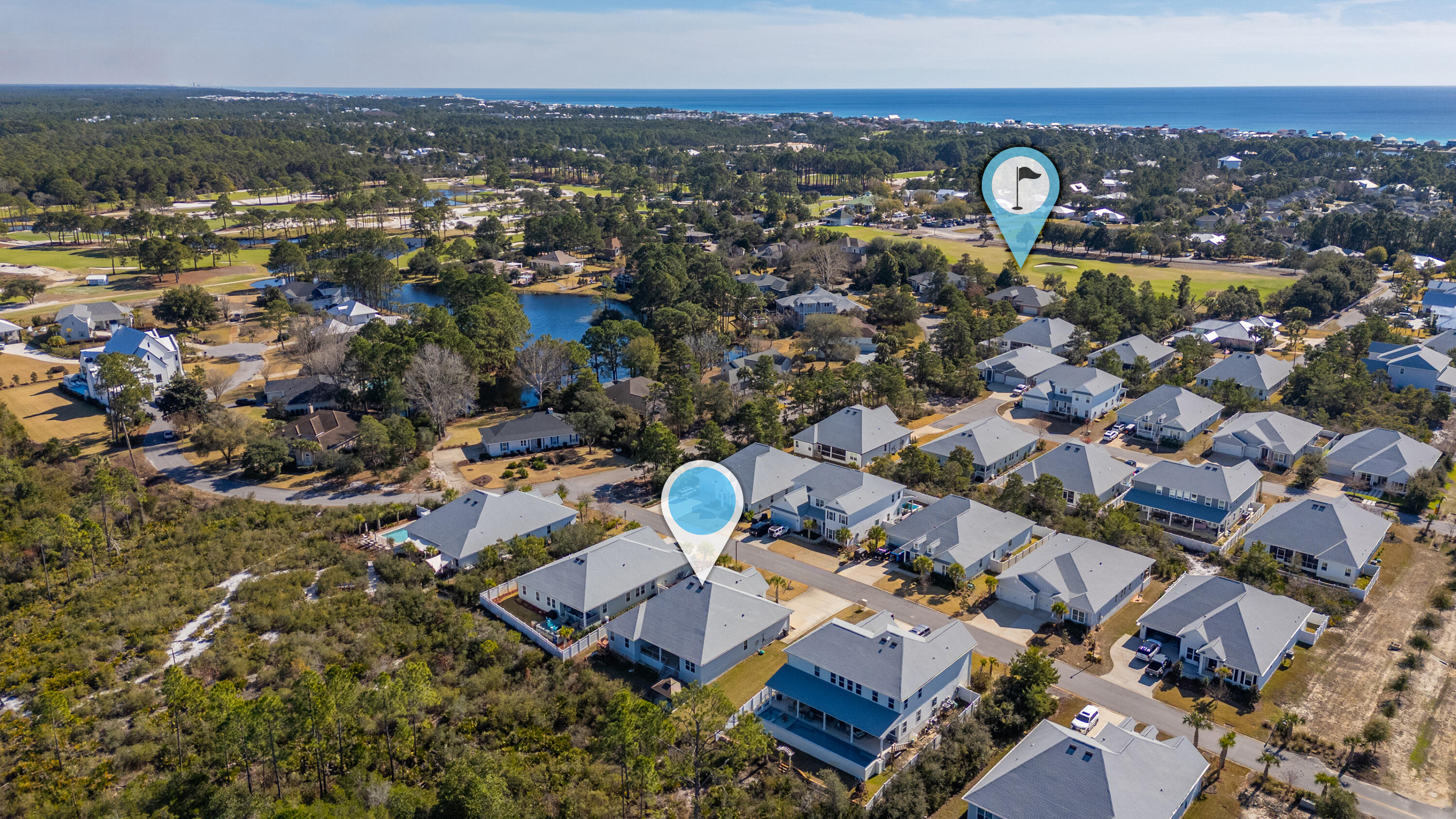 53 Palmer Lane Santa Rosa Beach, FL 32459 - Photo 60 of 62 an aerial view of multiple house
