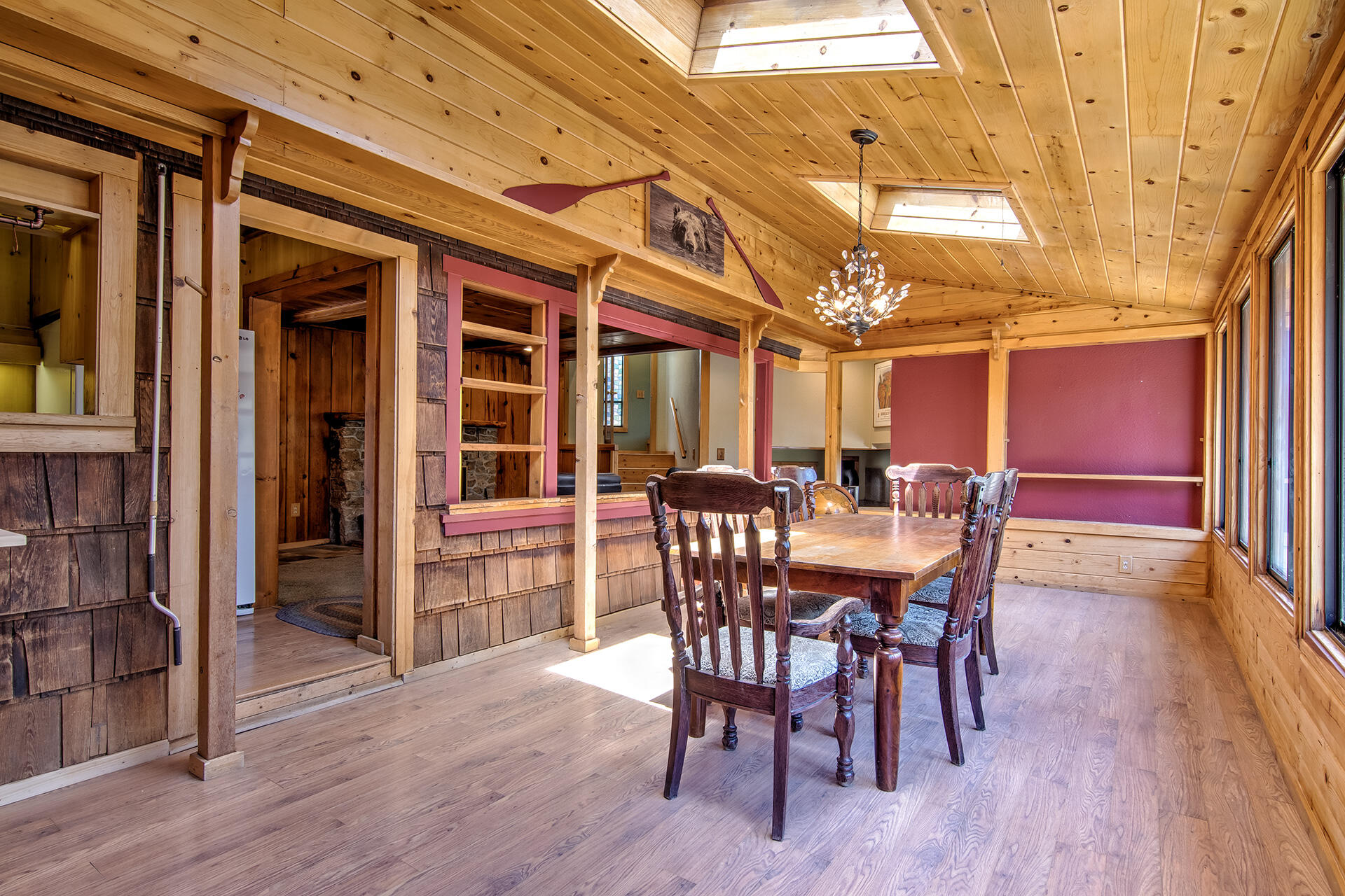 52890 Overlook Drive Idyllwild, CA 92549 - Photo 27 of 82 a view of a dining room with furniture window and wooden floor