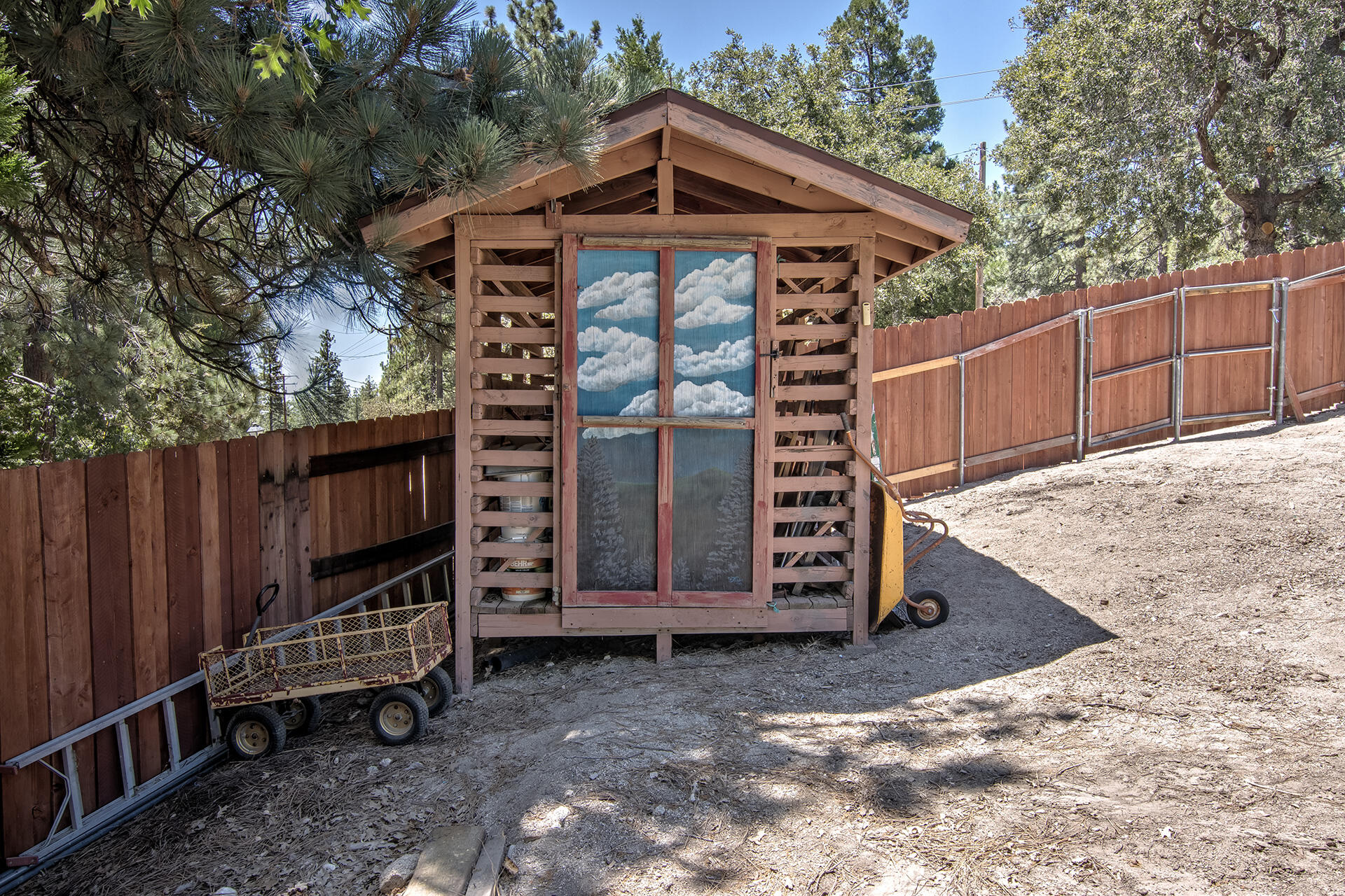 52890 Overlook Drive Idyllwild, CA 92549 - Photo 74 of 82 a view of a wooden house with a yard