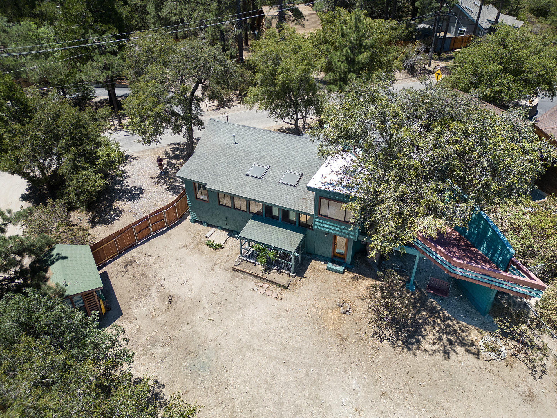 52890 Overlook Drive Idyllwild, CA 92549 - Photo 78 of 82 an aerial view of a house with swimming pool and sitting area