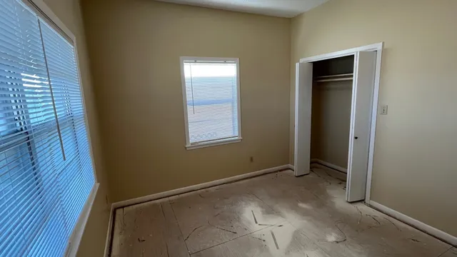 an empty room with a window