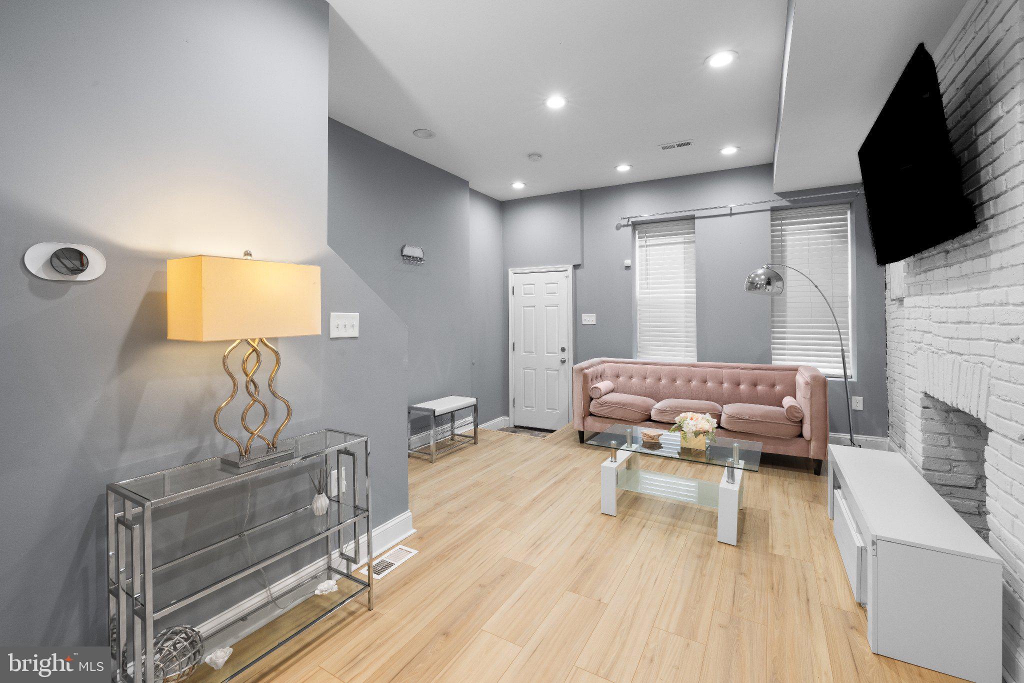 Sleek open concept living space