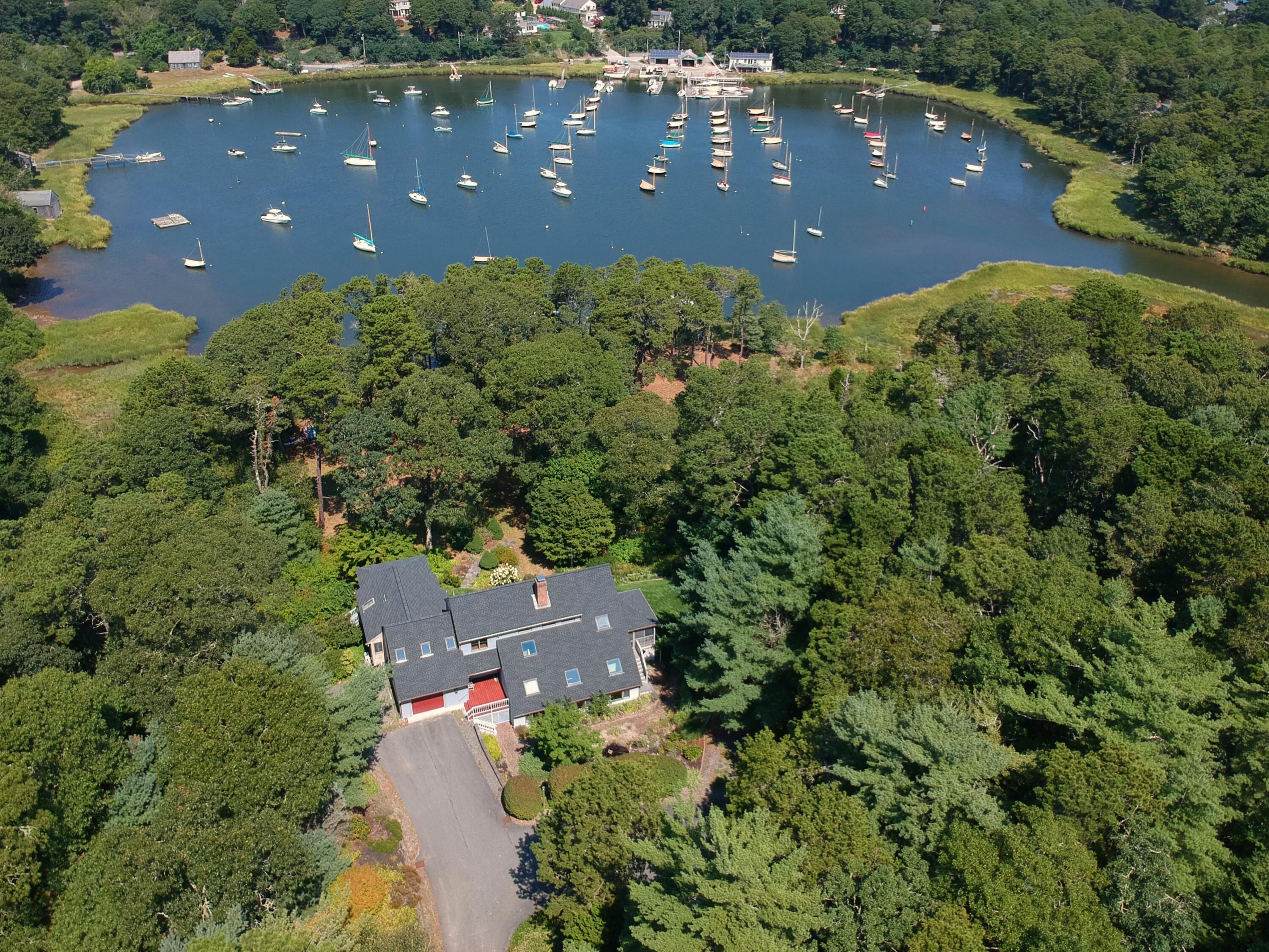 48 Namequoit Road Orleans, MA 02653 - Photo 95 of 97 an aerial view of house with yard and mountain view