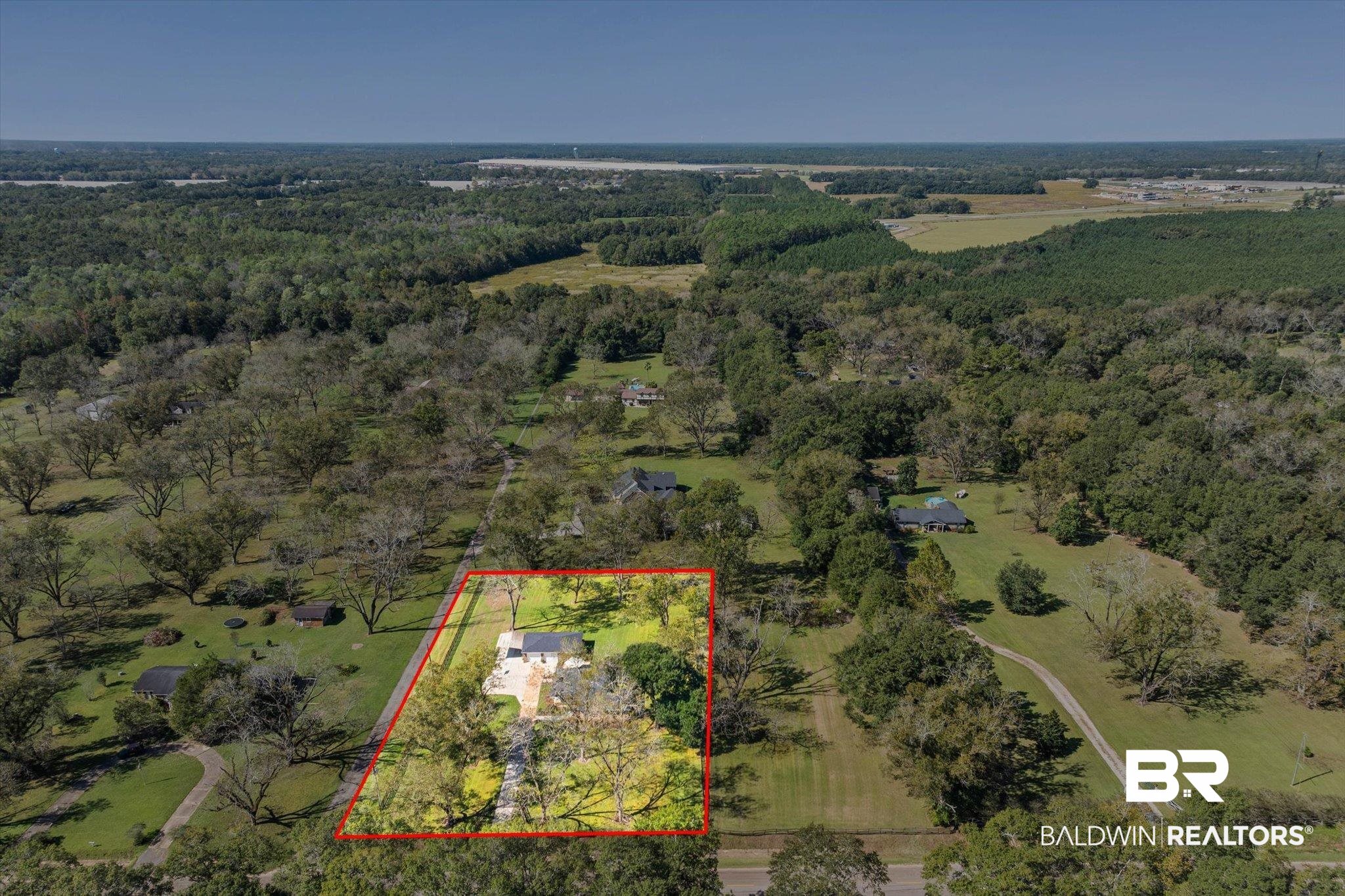 8090 Murray Hill Road Irvington, AL 36544 - Photo 38 of 40 View of property location featuring property parcel outlined and a forest
