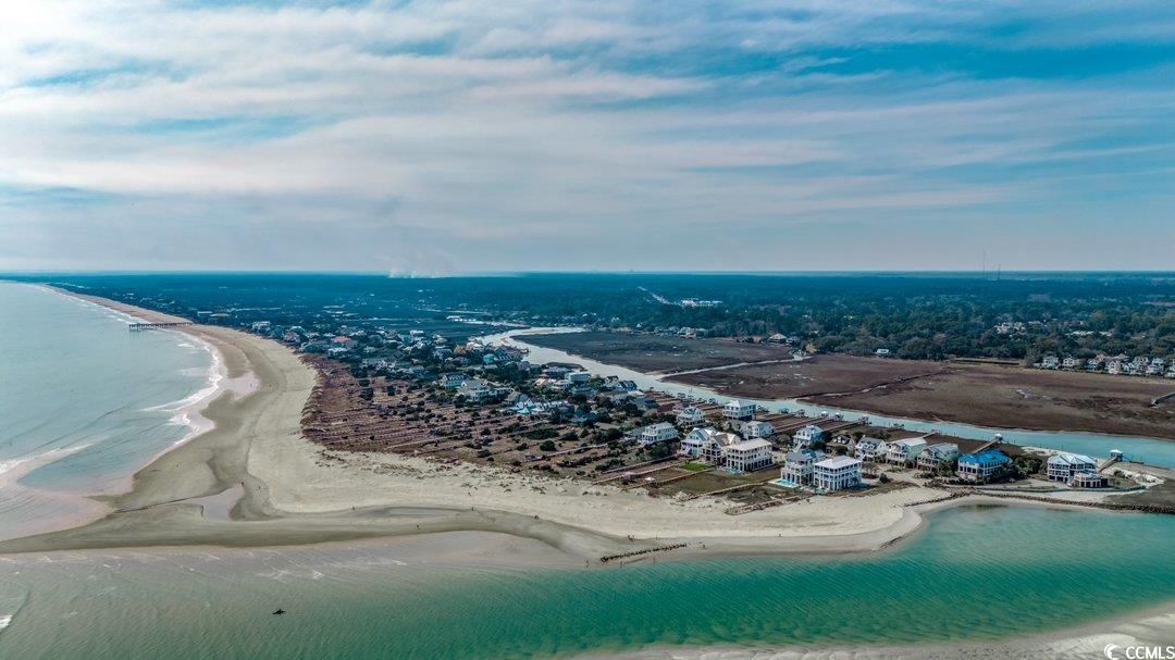 999 Algonquin Drive, Unit E Pawleys Island, SC 29585 - Photo 37 of 37 Drone / aerial view with a beach view and a water view