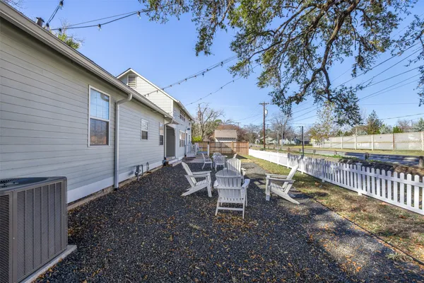 a view of a outdoor with a patio