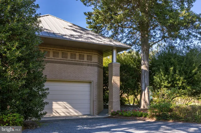 a view of a lake from a yard