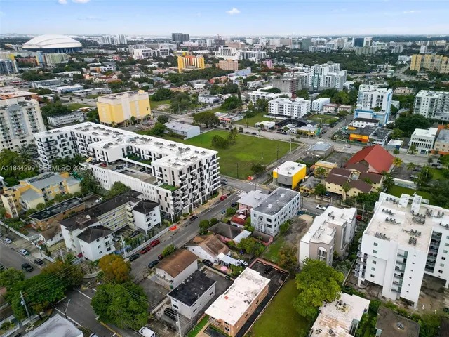 an aerial view of multiple house