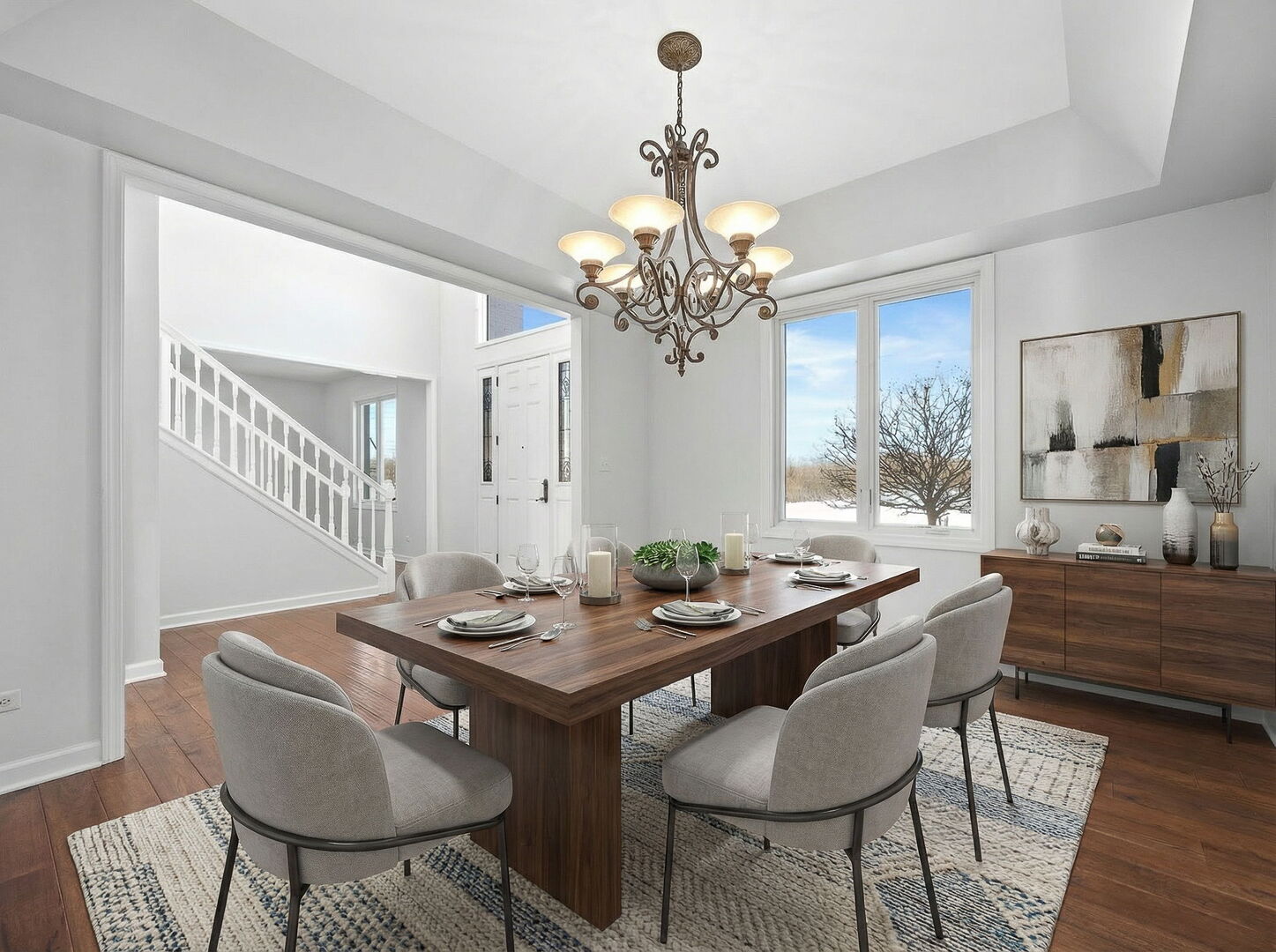 459 59th Street Lisle, IL 60532 - Photo 5 of 57 a view of a dining room with furniture and wooden floor
