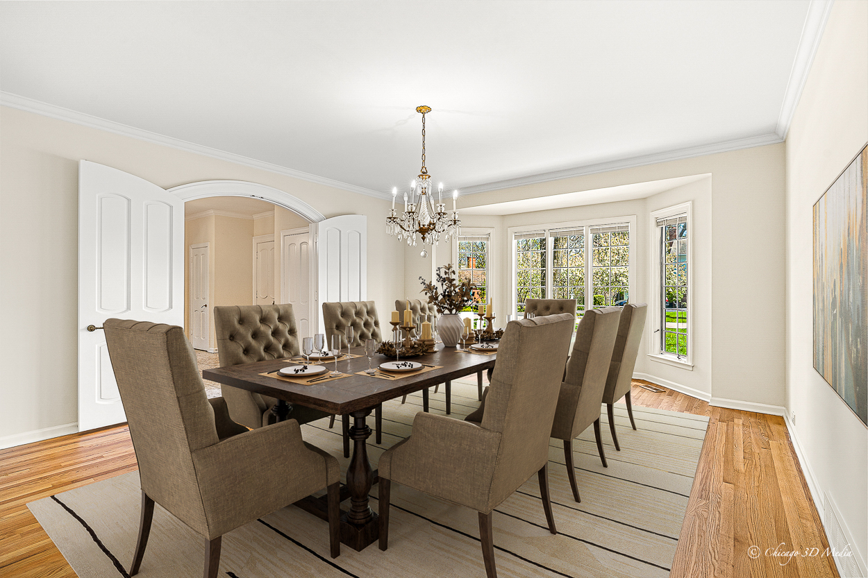 17 Longmeadow Road Winnetka, IL 60093 - Photo 6 of 46 a view of a dining room with furniture window and wooden floor