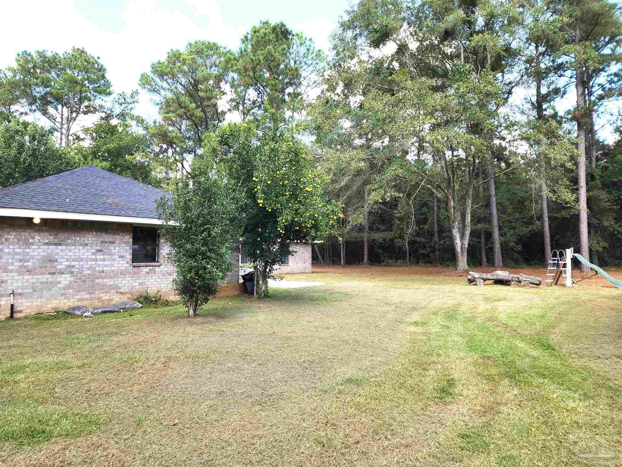 5560 Morgan Road Walnut Hill, FL 32568 - Photo 9 of 63 a view of a house with backyard and a tree