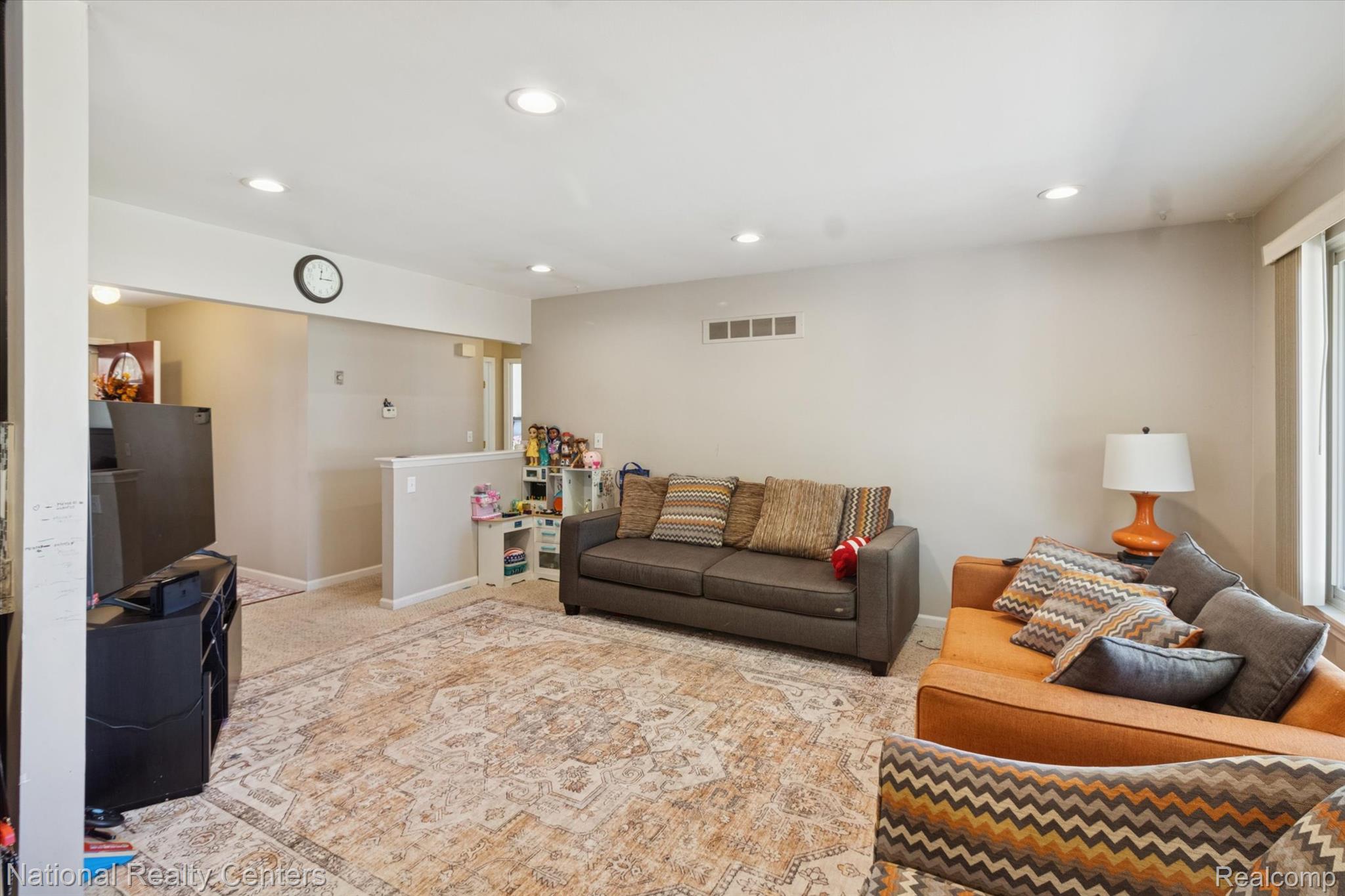44768 Hanford Road Canton, MI 48187 - Photo 7 of 36 Living room featuring recessed lighting and carpet floors