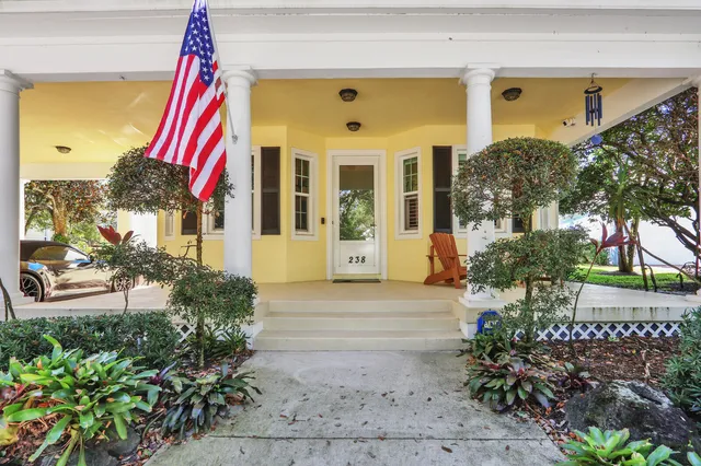 a front view of a house with entryway