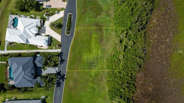 a view of a lake with houses