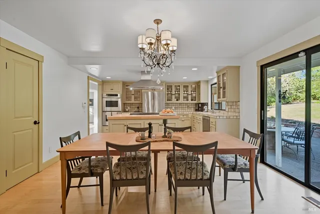 a living room with furniture a flat screen tv and floor to ceiling window