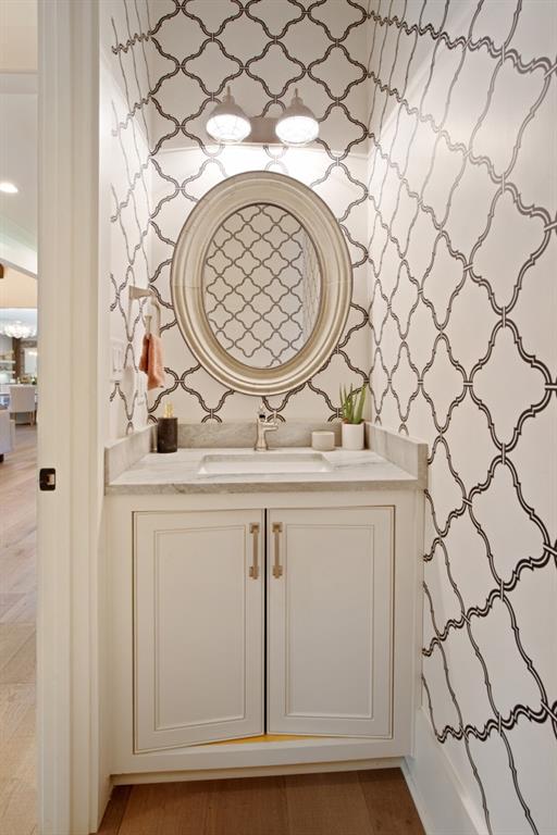 13235 Arnold Mill Road Roswell, GA 30075 - Photo 22 of 72 a bathroom with a sink and a mirror