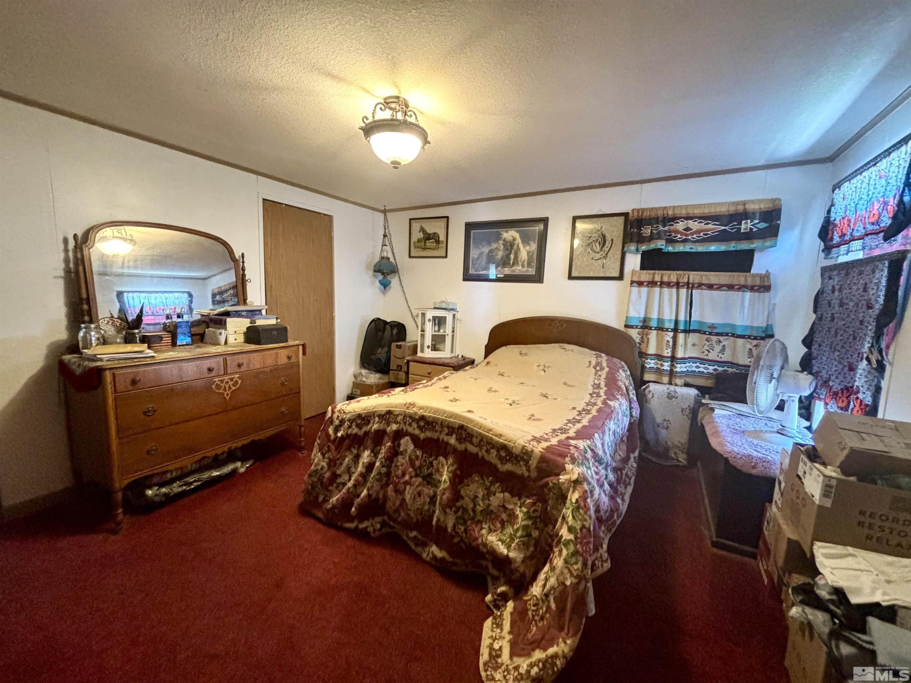 660 South Meridian Road Lovelock, NV 89419 - Photo 8 of 20 a spacious bedroom with a bed a couch and dresser