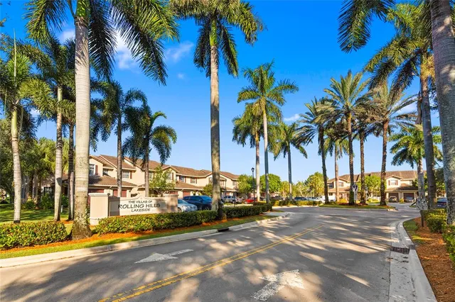a view of a street with houses