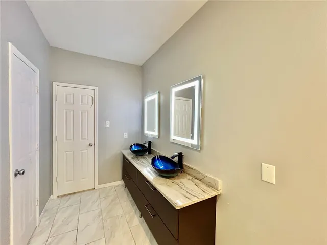 a living room with a couch and a table