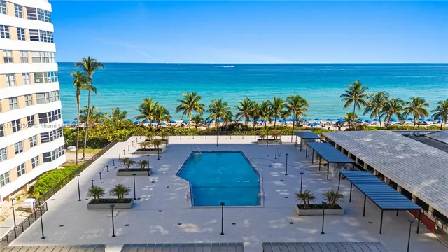 a view of a city with ocean